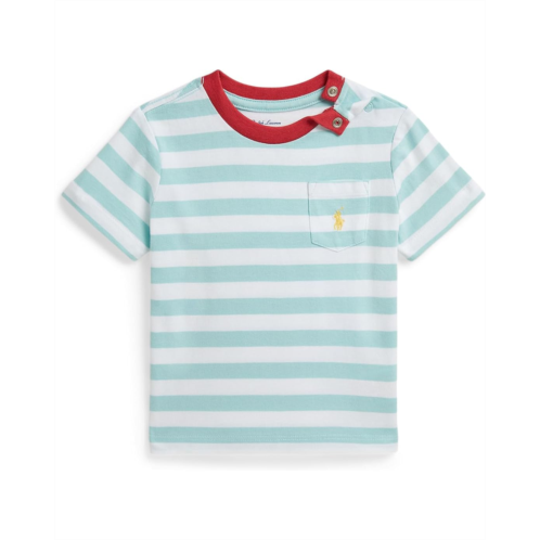 Boys Polo Ralph Lauren Kids Striped Cotton Jersey Pocket Tee (Infant)