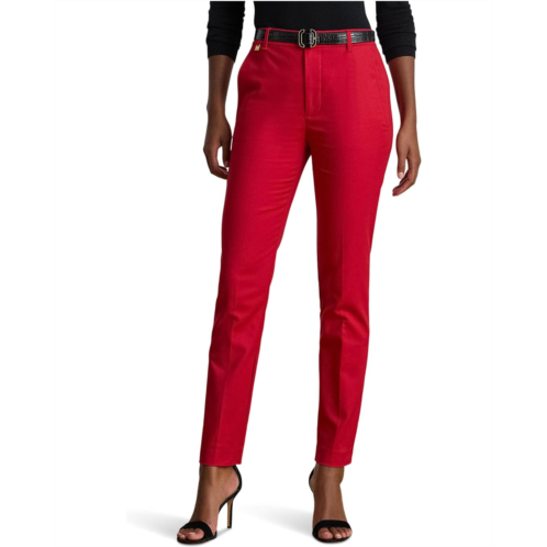 POLO RALPH LAUREN Womens Lauren Ralph Lauren Double-Faced Stretch Cotton Pants