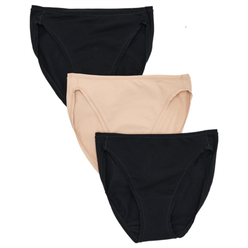 Womens Natori Bliss Bare Cotton Bikini 3-Pack