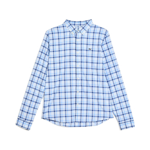 Boys Vineyard Vines Kids Plaid Featherweight Performance Shirt (Toddler/Little Kid/Big Kid)