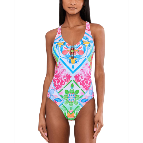 Womens BECCA Mijas Gia Scoop Neck One-Piece