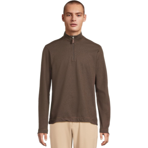Mens Johnston & Murphy Reversible Solid Quarter-zip