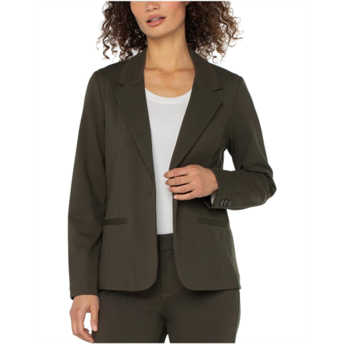 Liverpool Los Angeles Petite Super Stretch Ponte Fitted Blazer