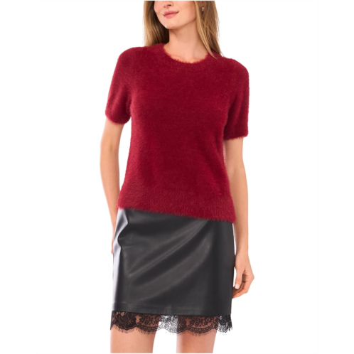 Vince Camuto Eyelashshort Sleeve Crew Neck