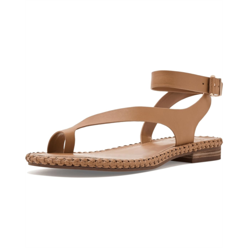 Womens Vince Camuto Libahs Ankle Strap Toe Loop Flat Sandals