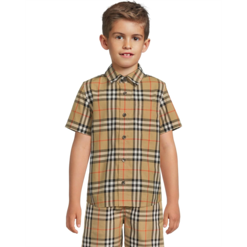 Boys Burberry Kids Owen Short Sleeve Check Shirt (Big Kid)