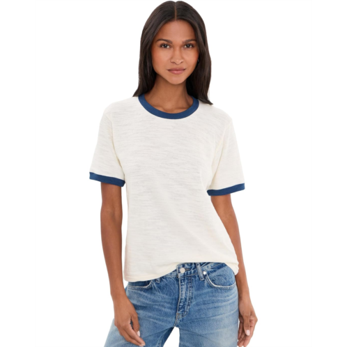 Womens Faherty Sunwashed Slub Camp Tee