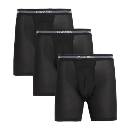 Calvin Klein Underwear Icon Active Mesh Boxer Briefs Long 3-Pack