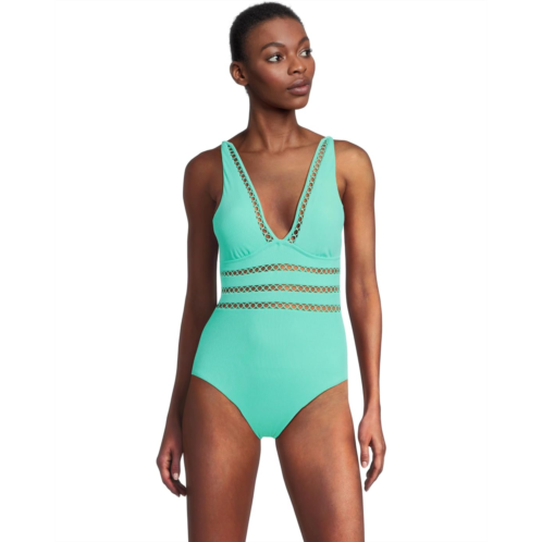 BECCA Modern Edge Rib Toni Plunge One Piece