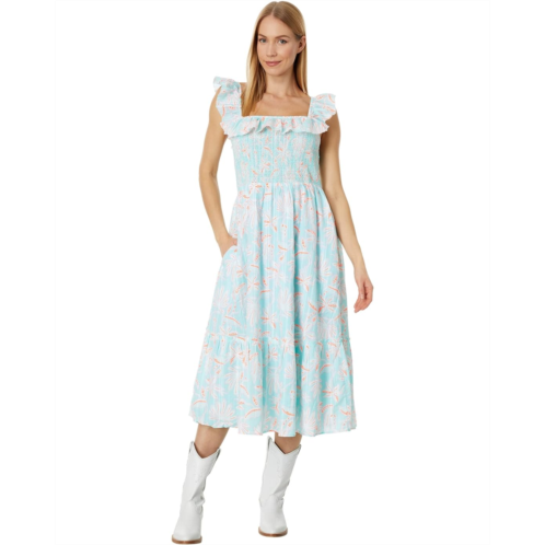 Vineyard Vines Cay Floral Smocked Midi Dress