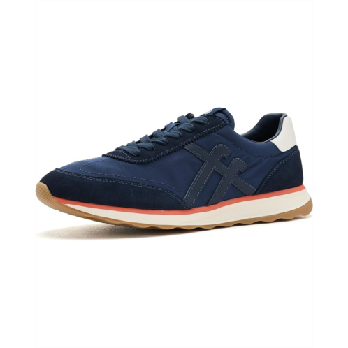 Mens FitFlop Retro-Q FF Leather Nylon Trainers
