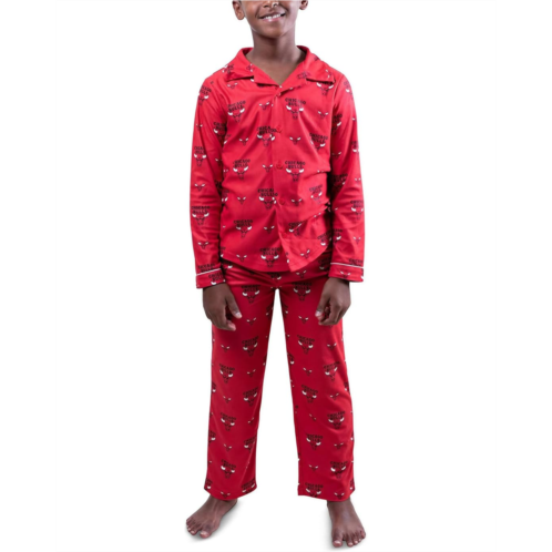 Kids Ultra Game NBA Official Two-Piece Super Soft Button Down Pajamas Set (Little Kid/Big Kid)