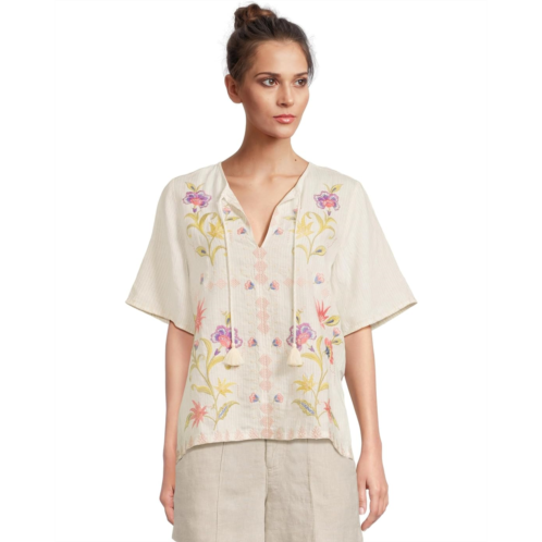 Johnny Was Ruffle Sleeve Field Blouse