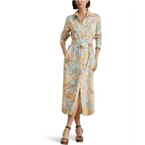 POLO RALPH LAUREN Floral Linen Shirtdress