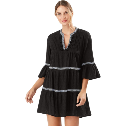 Tommy Bahama Cotton Clip Embellished Tier Dress