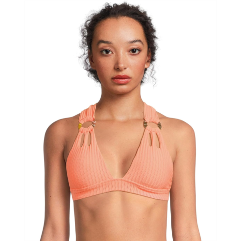 BECCA Line in The Sand Skylar Rib Textured Ring Halter Top