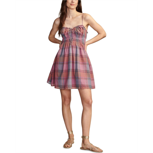 Lucky Brand Plaid Smocked Sweetheart Mini