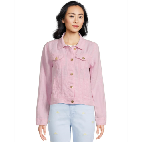 Womens Lilly Pulitzer Seaspray Linen Jacket