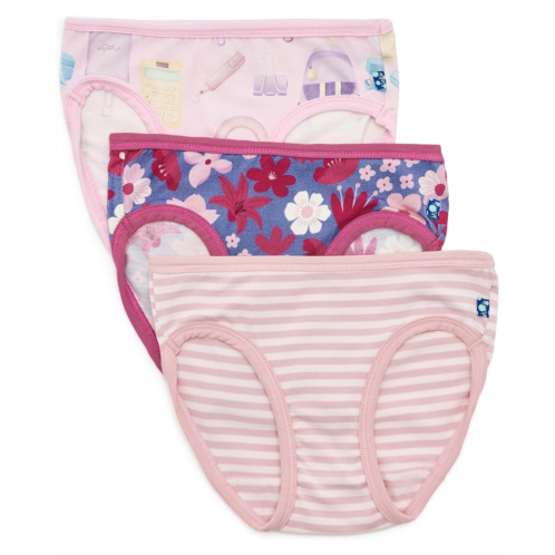 Kickee Pants Kids Print Girls Underwear Set of 3 (Big Kid)