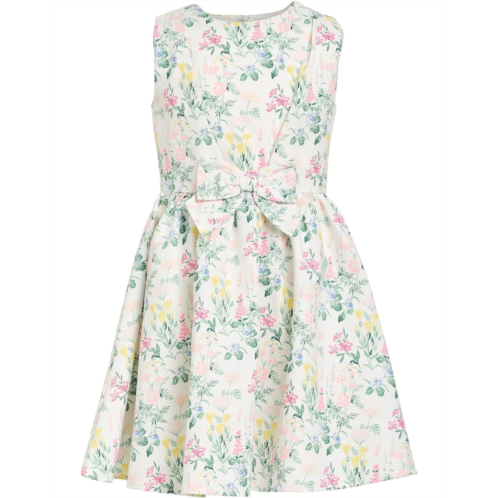 Janie and Jack Floral Bow Front Dress (Toddler/Little Kid/Big Kid)