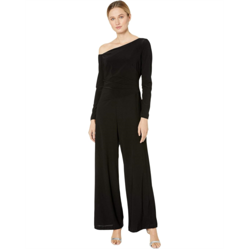 Taylor Long Sleeve Boat Neck Wide Leg Jumpsuit