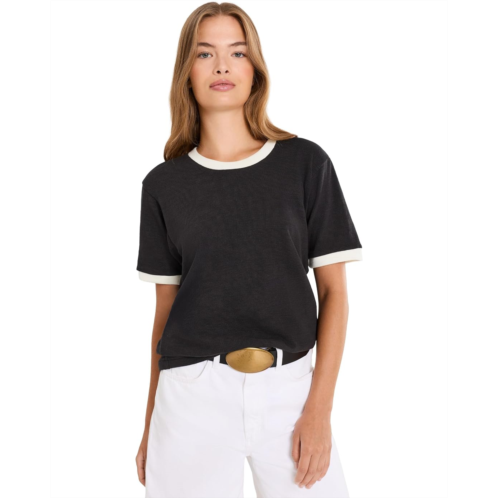 Womens Faherty Sunwashed Slub Camp Tee