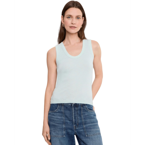 Womens Lilla P Ribbed Slub Scoop Neck Tank
