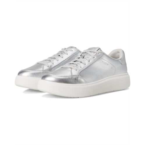 Womens FitFlop Rtg Metallic-leather Sneakers