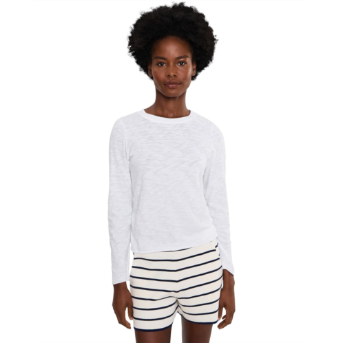 Womens Mod-o-doc Long Sleeve Side Gather Crew Neck Slim Tee