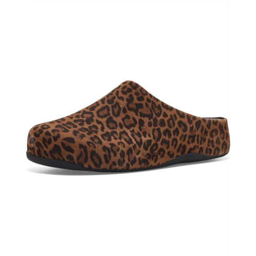 Womens FitFlop Shuv Suede Leopard Mules