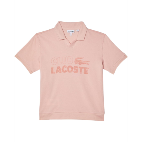 Lacoste Kids Club Short Sleeve V-Neck Petit Pique Polo Shirt (Toddler/Little Kids/Big Kids)