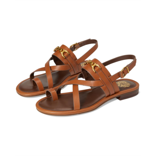 Womens Vince Camuto Lenni Banded Buckle Flat Sandals