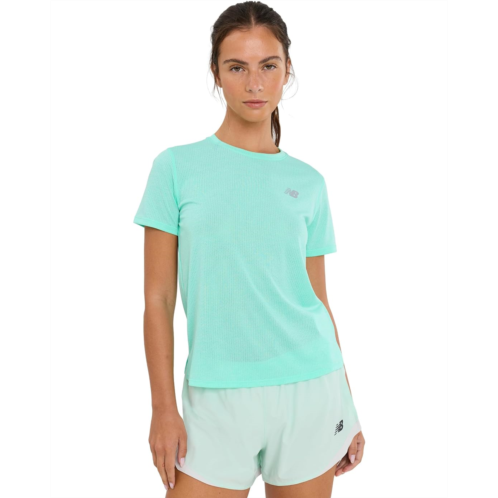 Womens New Balance Athletics T-Shirt Heather