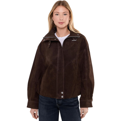 Womens Blank NYC Iced Chocolate Bomber Jacket
