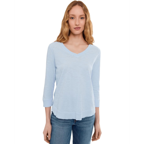 Womens Elliott Lauren Garment Dye Tees - V-neck 3/4 Sleeve Tee