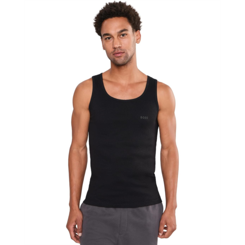 Mens BOSS 3-Pack Logo Embroidered Cotton Tank