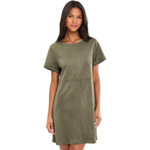 Womens Vince Camuto Panneled Shift Mini Dress with Exposed Stitching