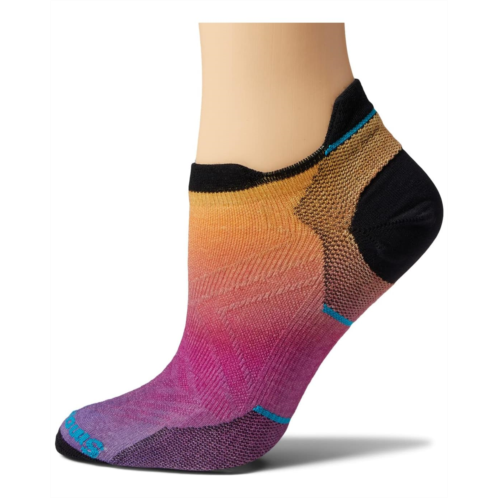 Womens Smartwool Run Zero Cushion Ombre Print Low Ankle Socks