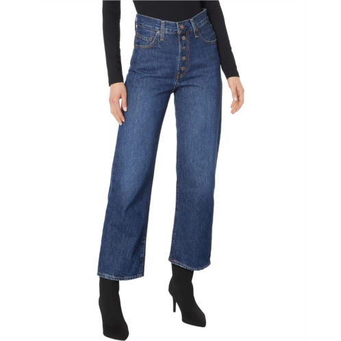 Womens Levis Womens Snap Ribcage Straight Ankle