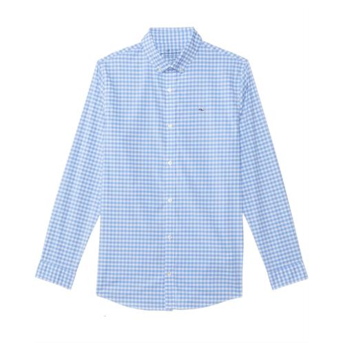 Vineyard Vines Kids Classic Fit Gingham On-The-Go Brrr Shirt (Little Kid) Vineyard Vines Kids Classic Fit Gingham On-The-Go Brrr Shirt (Little Kid)