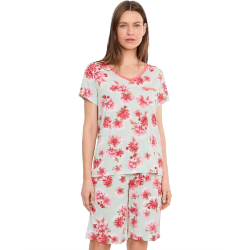 Karen Neuburger V-Neck Tee & Bermuda Shorts Pajama Set