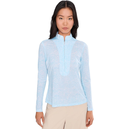 Jamie Sadock Sunsense Ocelot Long Sleeve Quarter Zip