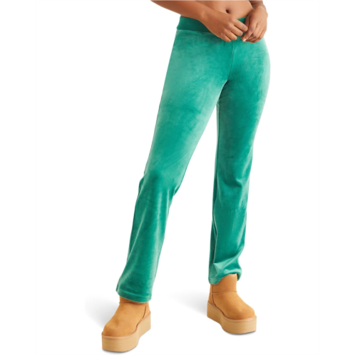 Juicy Couture Rib Waist Velour Pants with Drawcord