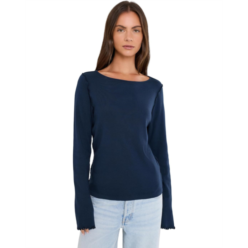 Michael Stars Kit Flared Sleeve Long Sleeve Boatneck