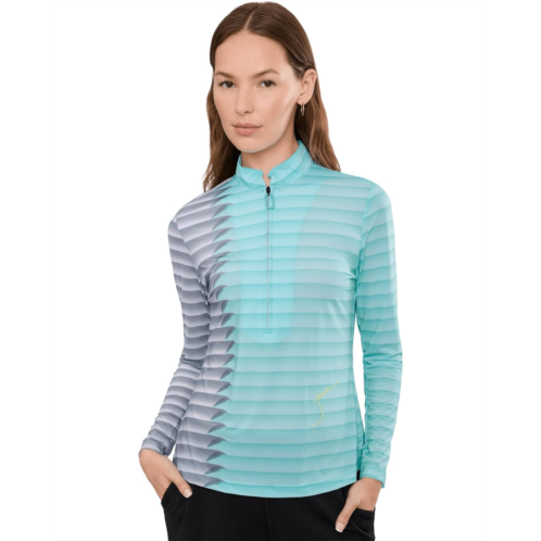 Womens Jamie Sadock Sunsense Bandage Long Sleeve Quarter Zip