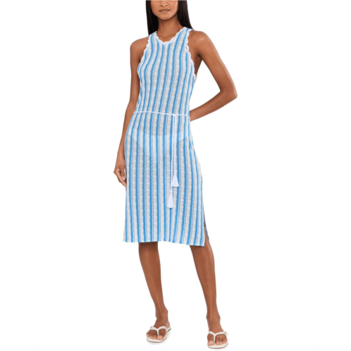Womens BECCA Beachy High Neck Crochet Lace Belter Dress