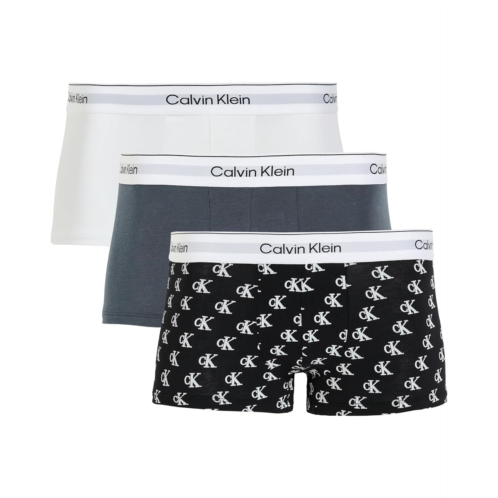 Mens Calvin Klein Underwear Icon Cotton Stretch 3-Pack Low Rise Trunks