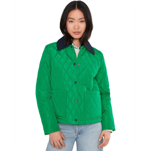 POLO Ralph Lauren Womens Lauren Ralph Lauren Single Breasted Quilt Twill Collar