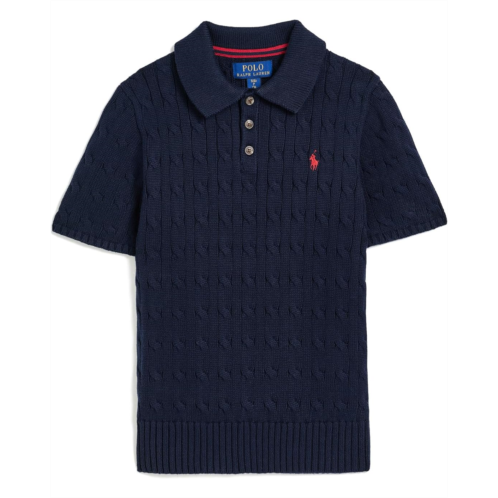 Boys Polo Ralph Lauren Kids Cable-Knit Cotton Polo Sweater (Big Kid)
