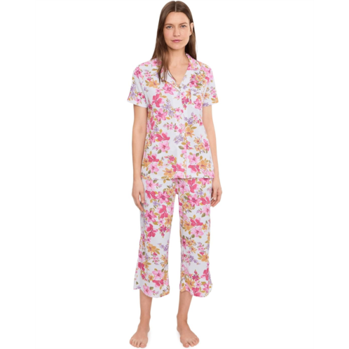 Karen Neuburger Short Sleeve Notch Top & Capri Pajama Set